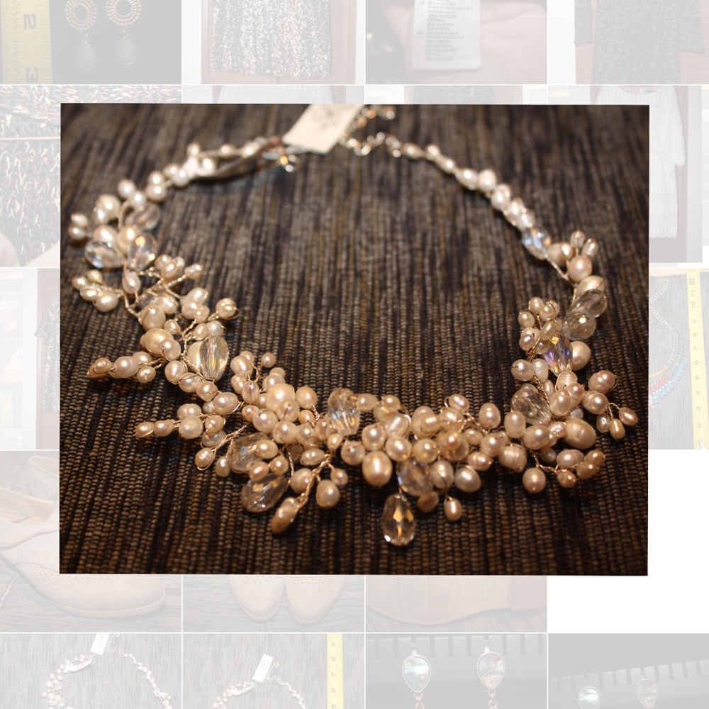 Faux pearl necklace